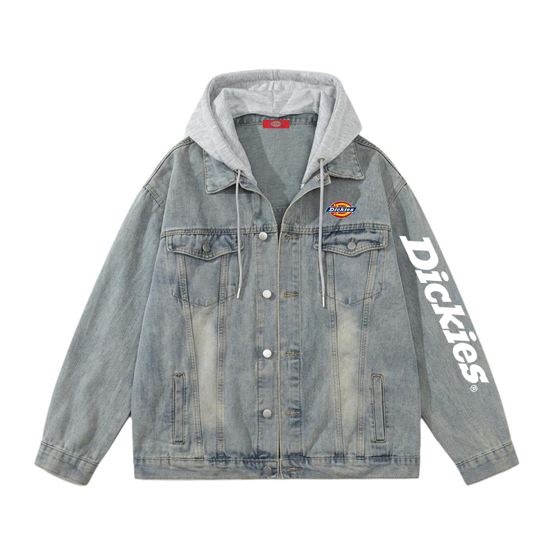 Мужская джинсовая куртка Dickies Logo Cleanfit (голубая) — фото 16