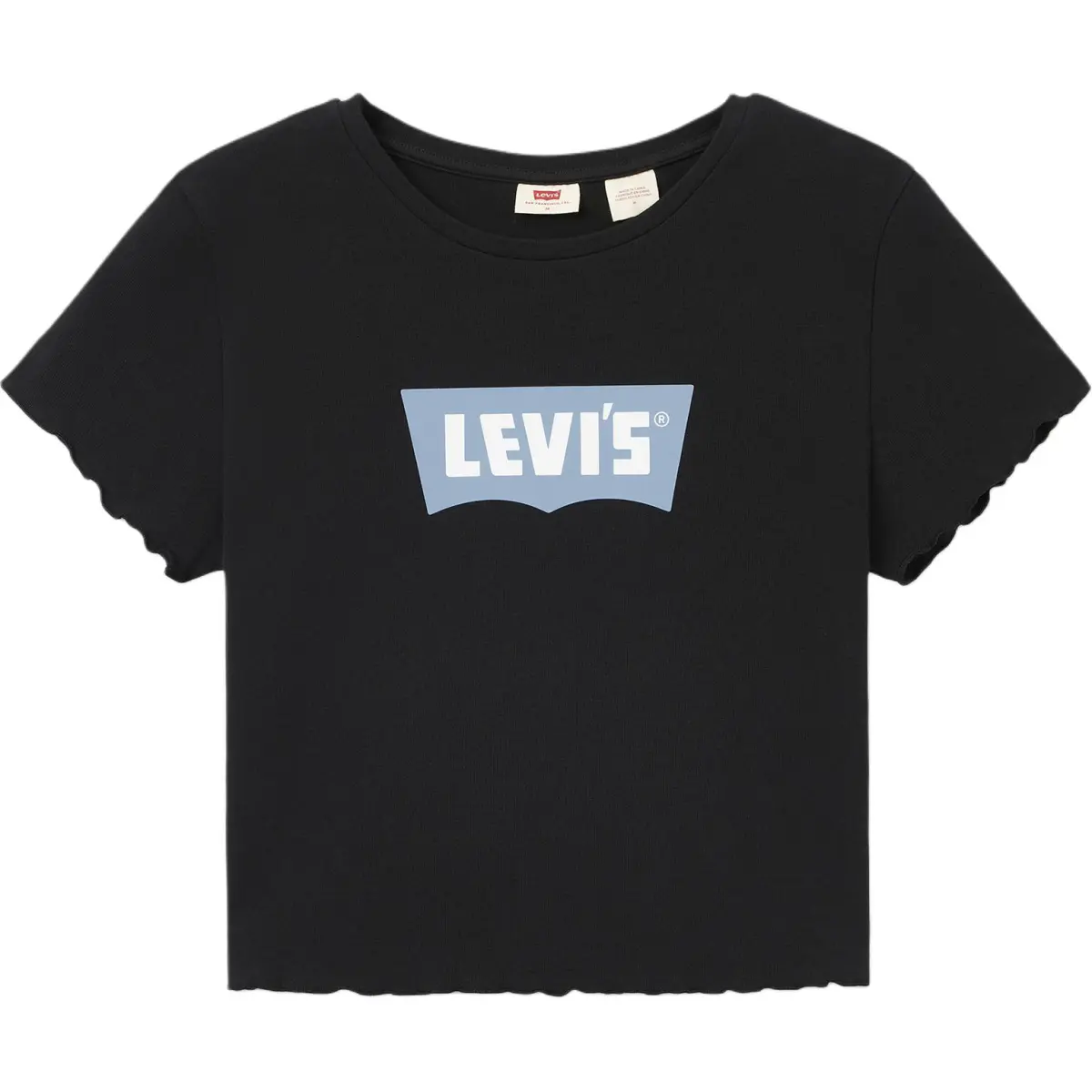 Levi's T-Shirts Women's Black Crew Neck Moderate