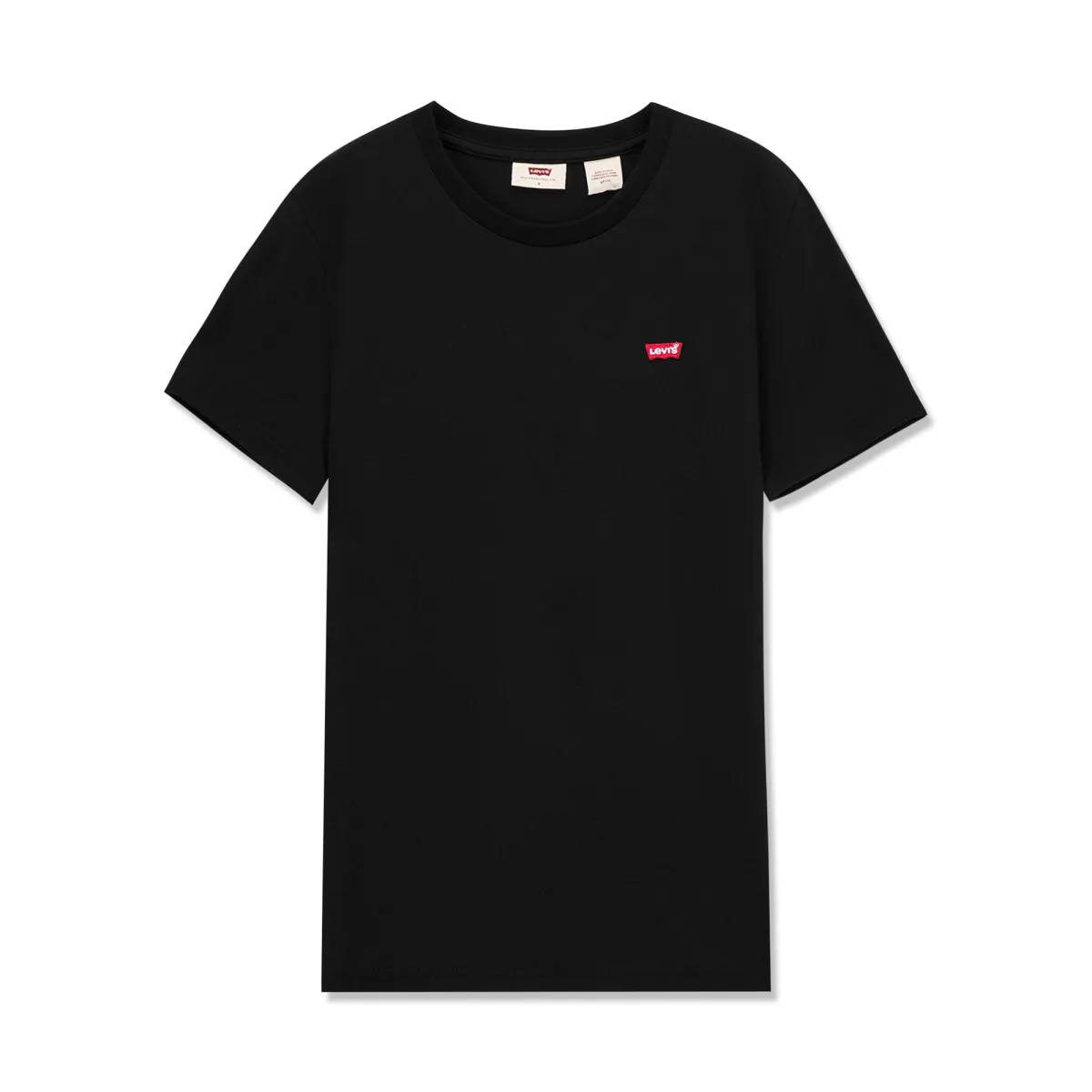 Levi's T-Shirts Women's Black Crew Neck Moderate Straight Fit