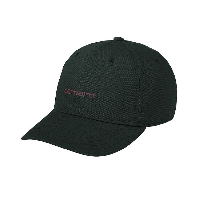 Мужская бейсболка Carhartt WIP Script (коричневая) — фото 3