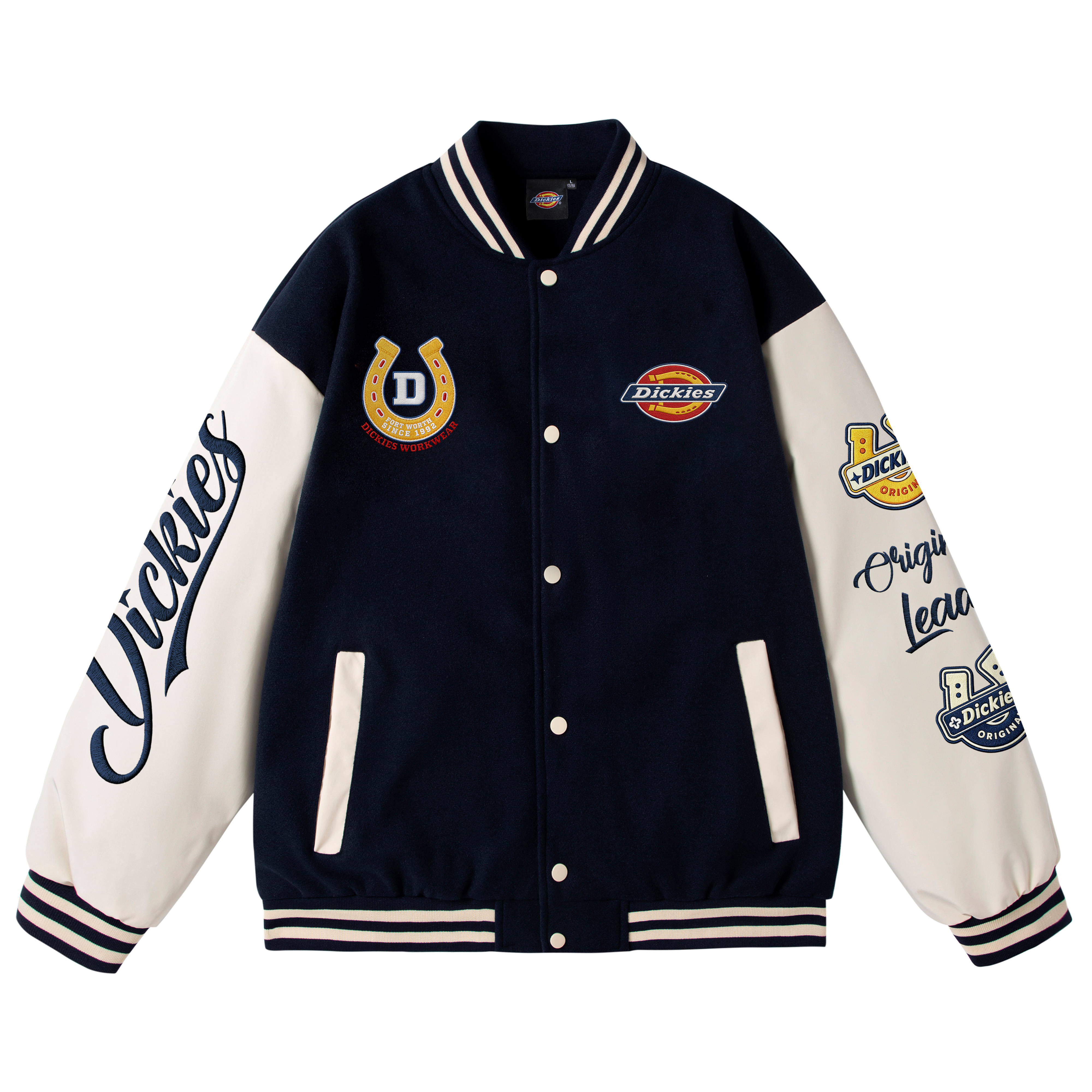 Куртка Dickies Logo (черно-бежевая) — фото 6