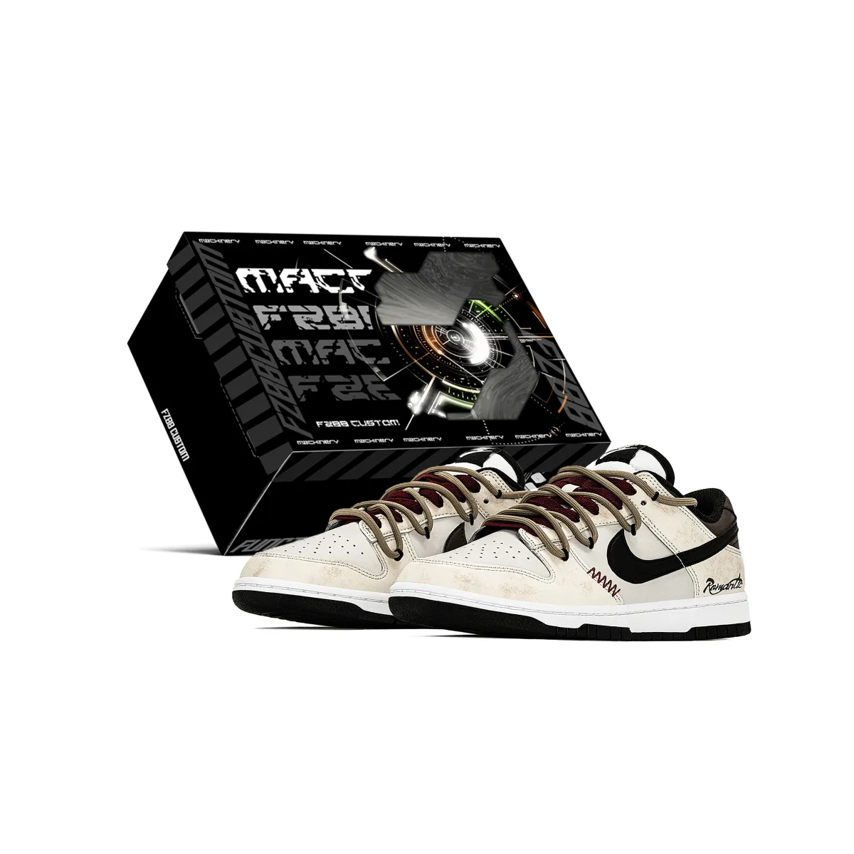 Nike Dunk Low top Skateboard Shoes Unisex Beige Brown