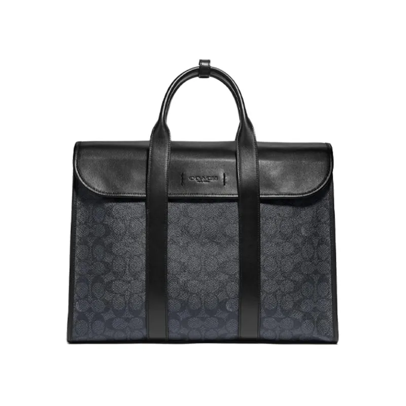 COACH Gotham Coated Canvas With Calfskin Tote Bag, Shopping Bag, One Shoulder, Crossbody Bag Handbags Large Men's