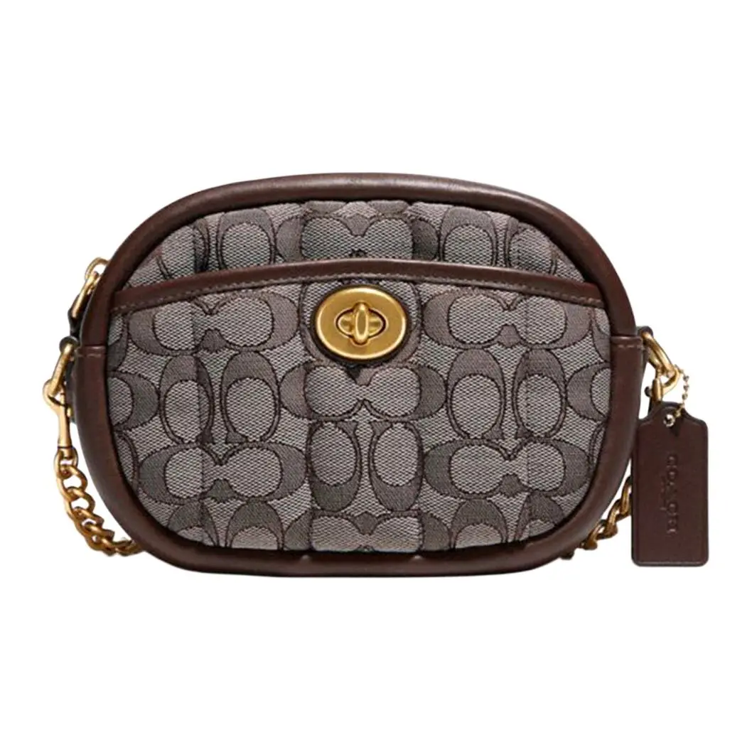 COACH Camera Leather Crossbody Bags Small Women's Umber
