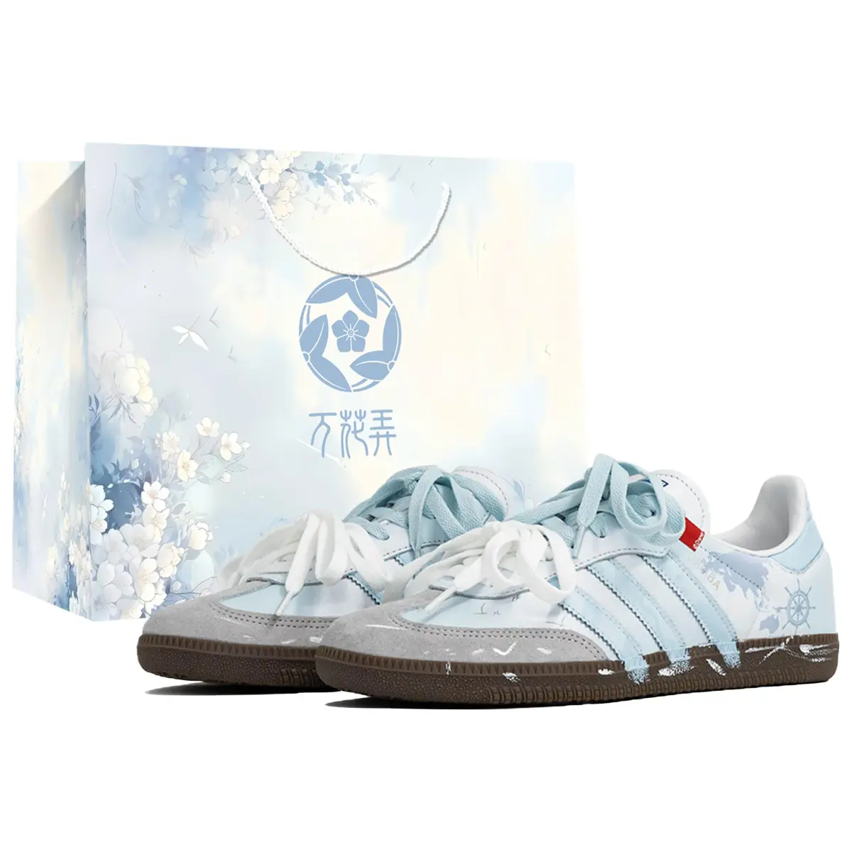 Adidas Originals SAMBA OG Skate Shoes Unisex Low-top Gray/Blue
