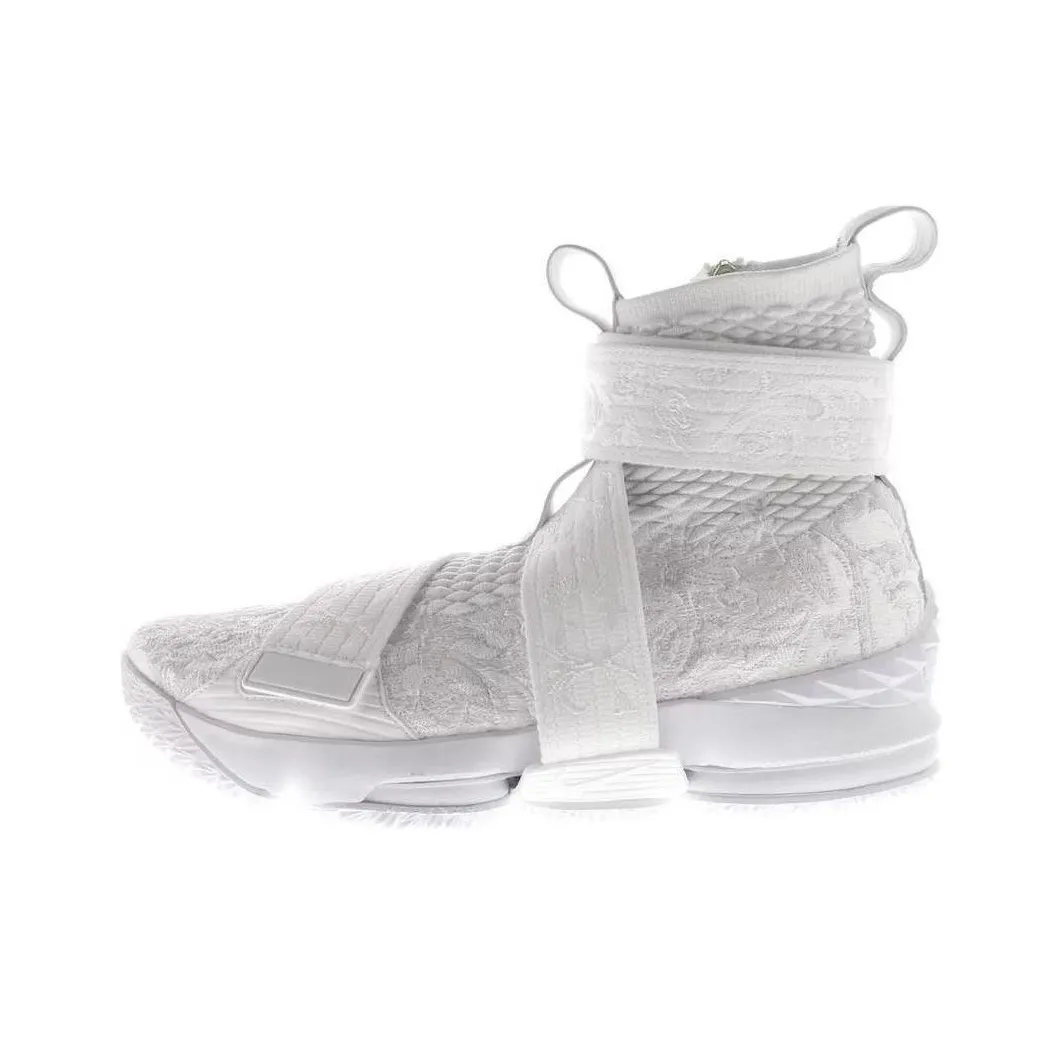 Nike x KITH Lebron 15 The City Of Angels, James Slip Resistant Lightweight High top Basketball Shoes Men's White