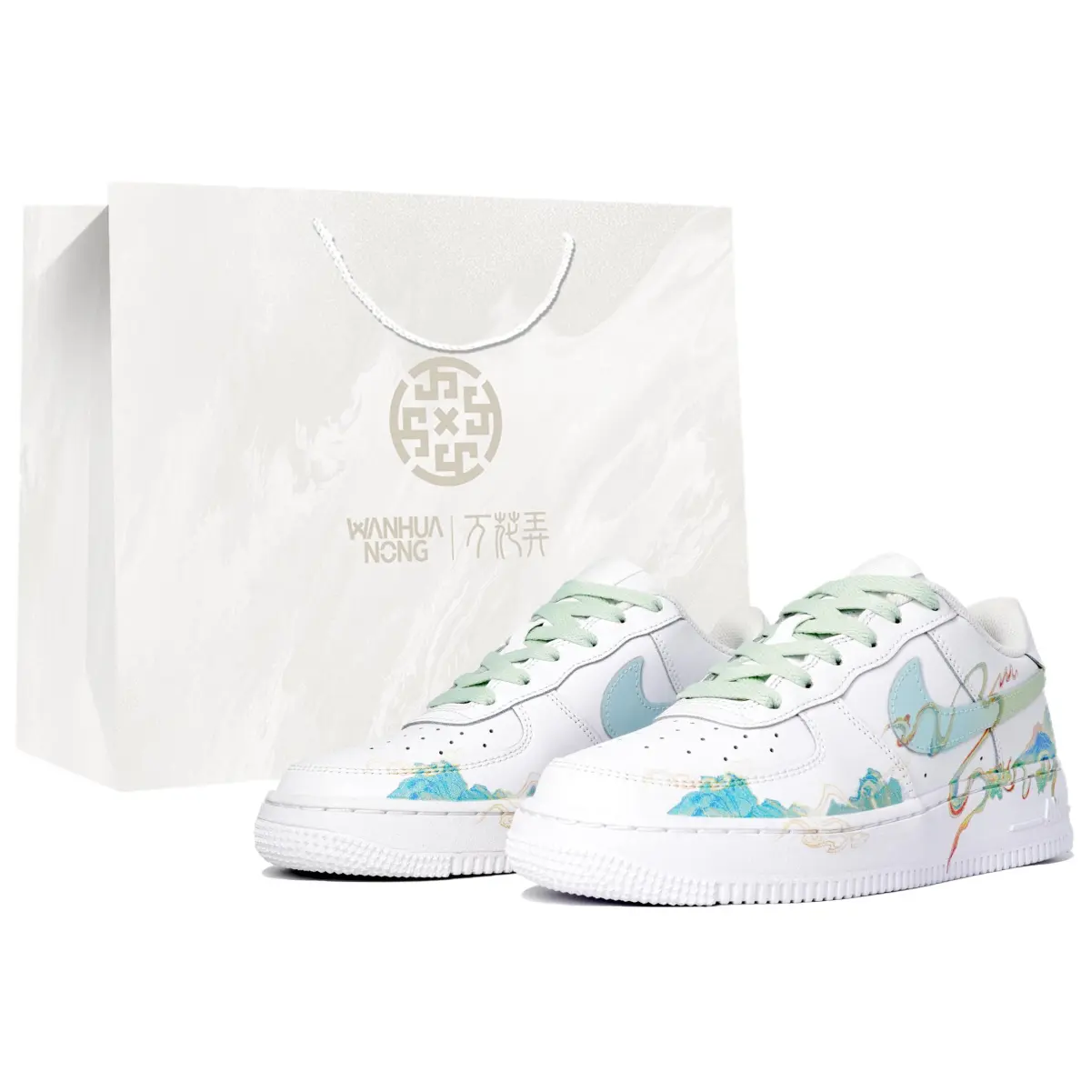 Nike Air Force 1 Slip Resistant Low top Skateboard Shoes Men's White