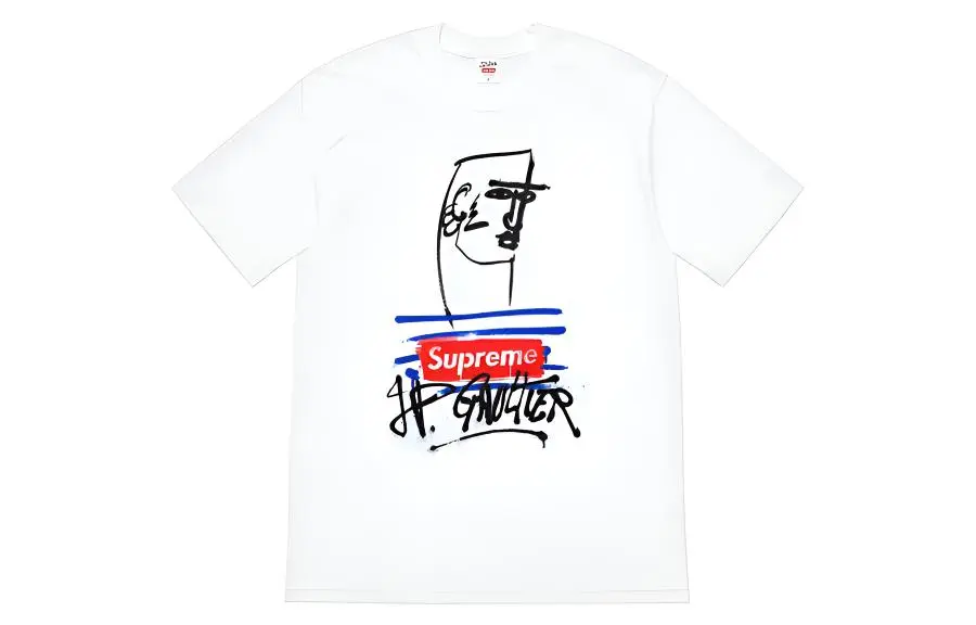 Supreme x Jean Paul Gaultier Tee White SS19 T Shirt Unisex White