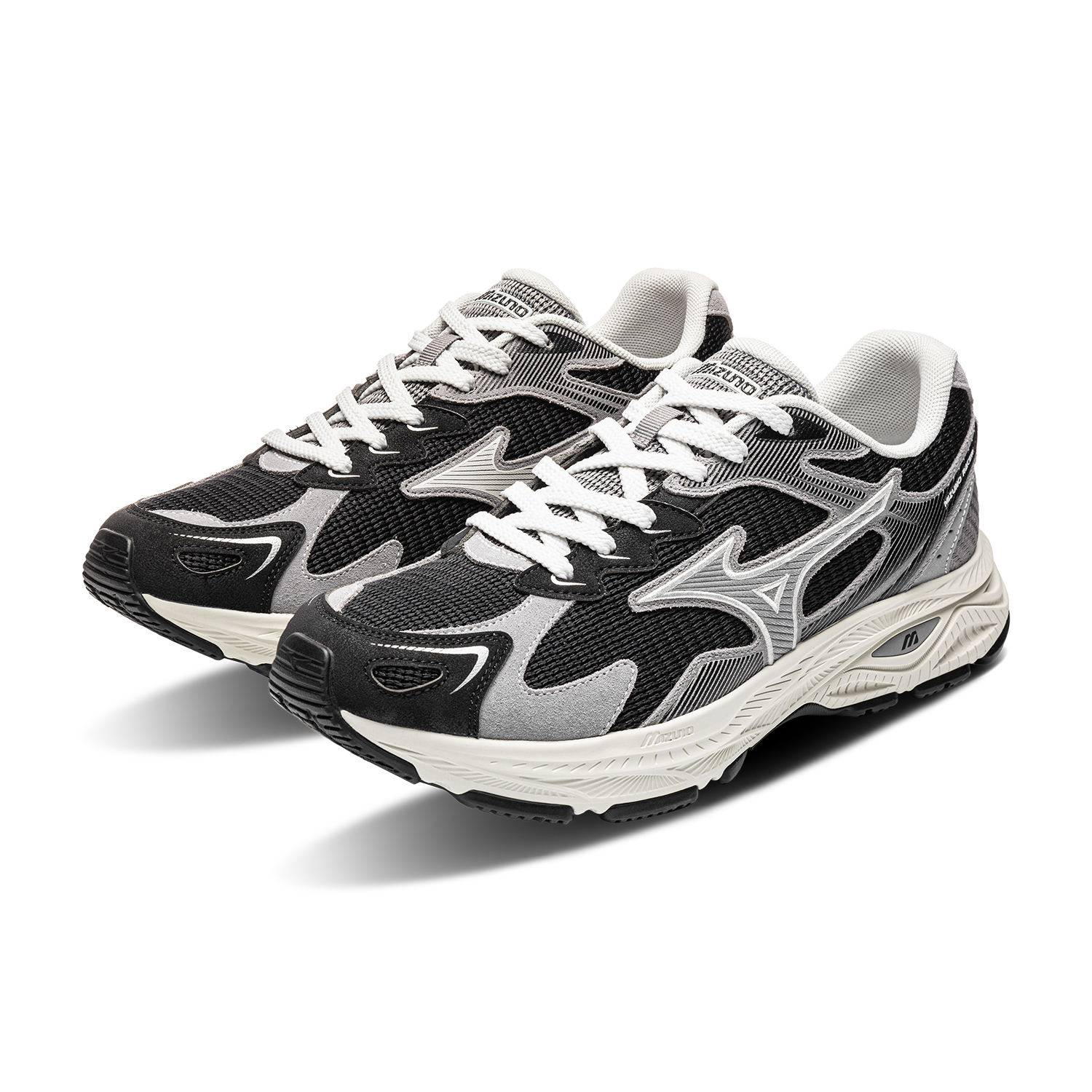 Кроссовки Mizuno Racer S (черный) — 黑色/暗夜灰 — фото 4
