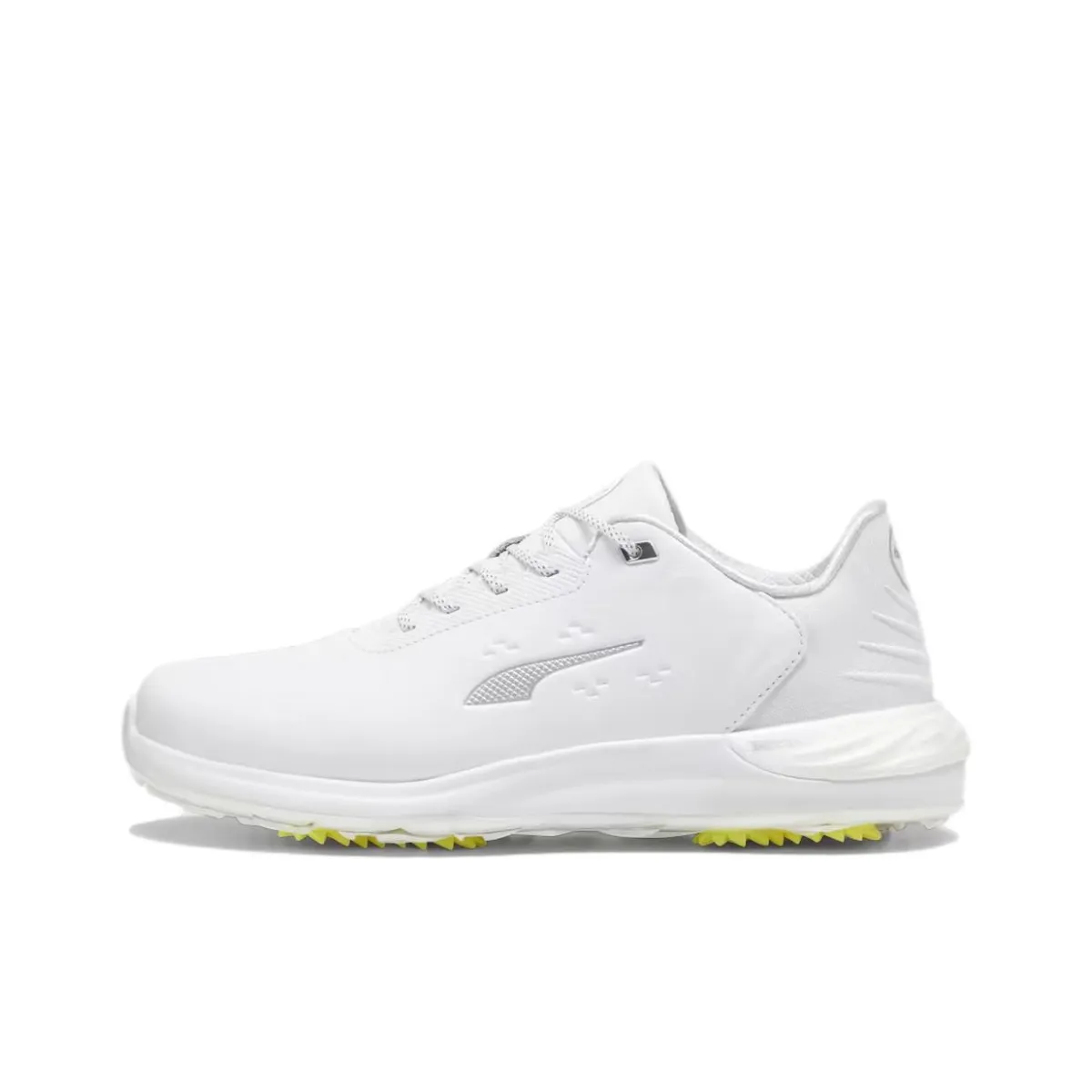 PUMA Phantomcat Low top Cushioning, Wear Resistant Golf Shoes Men's White Yellow