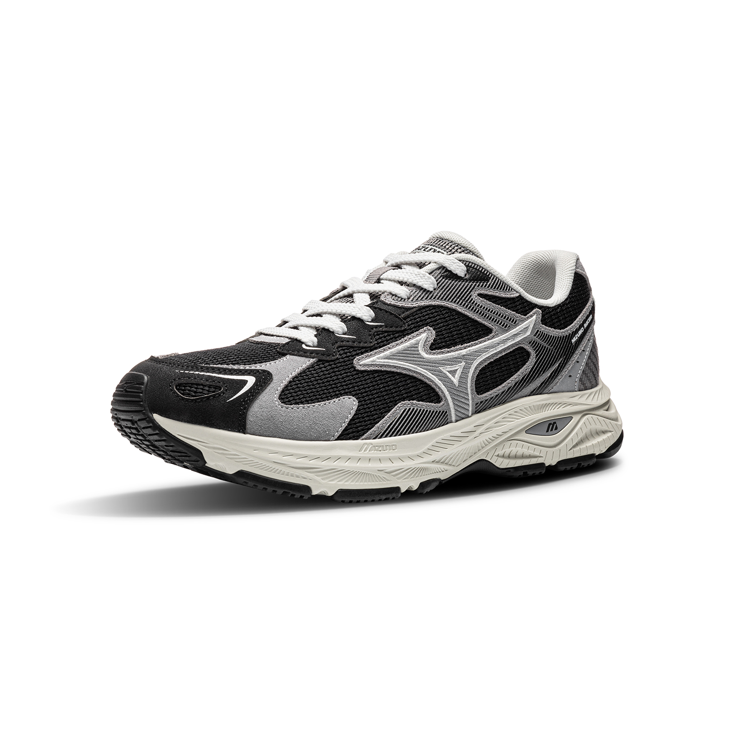 Кроссовки Mizuno Racer S (черный) — 黑色/暗夜灰 — фото 2