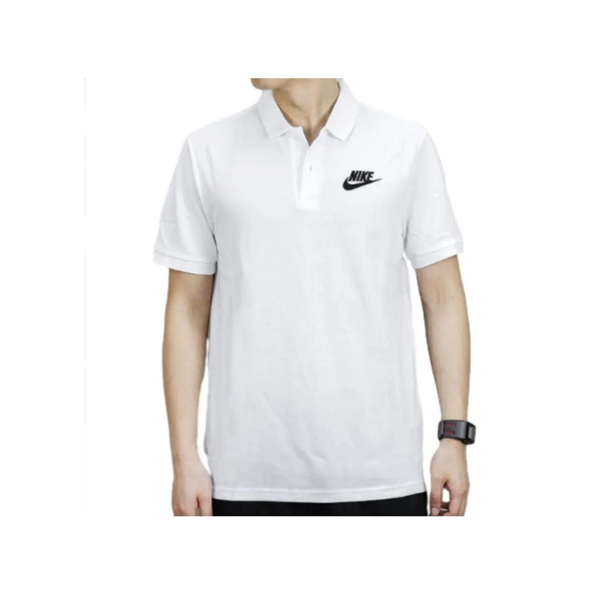 Nike T-Shirts Men's White Polo Collar Moderate