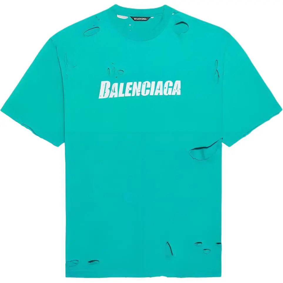 Balenciaga Caps Destroyed Flatground T shirt