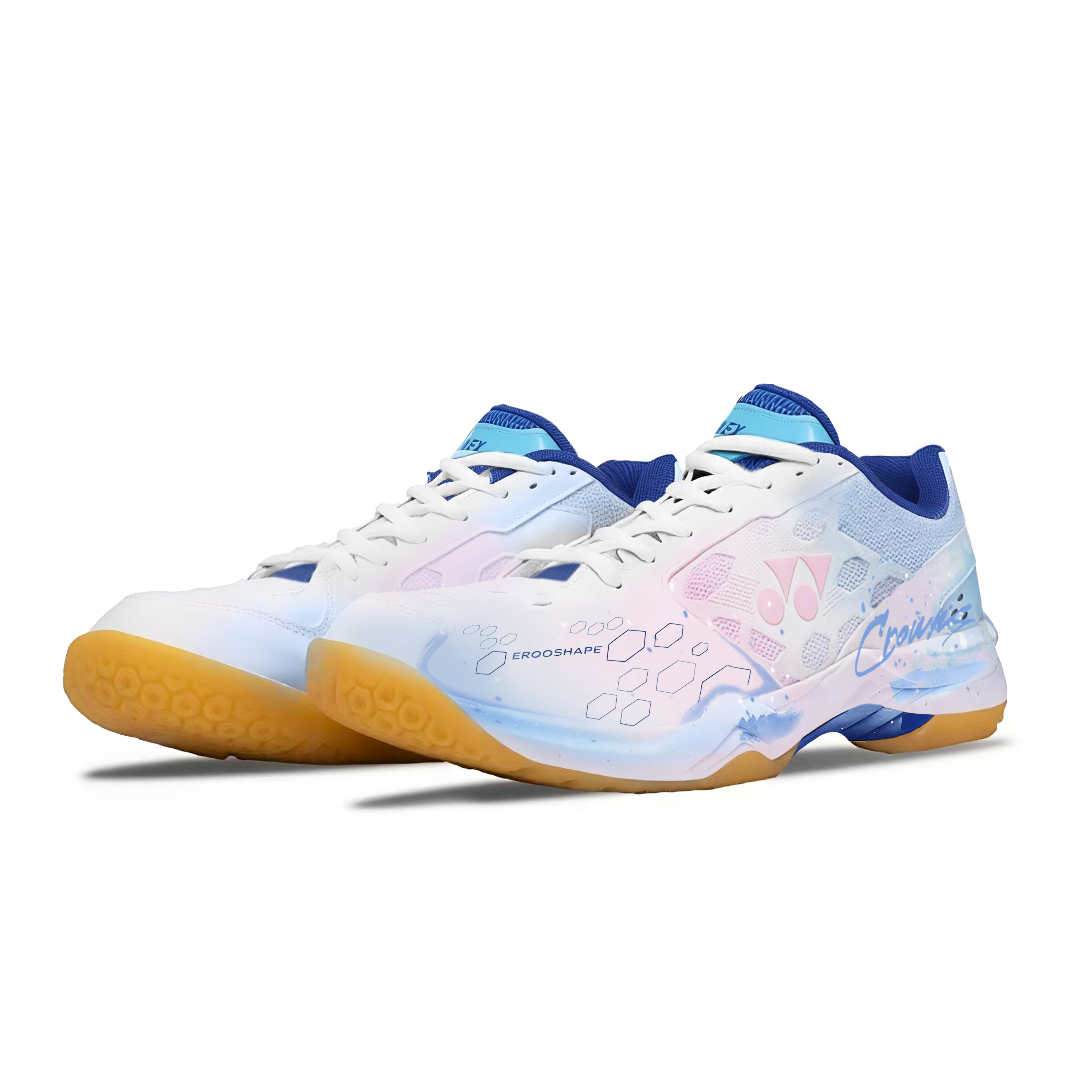 YONEX 65Z4 Badminton Shoes Unisex Low Top Pink Blue Gradient Colorway