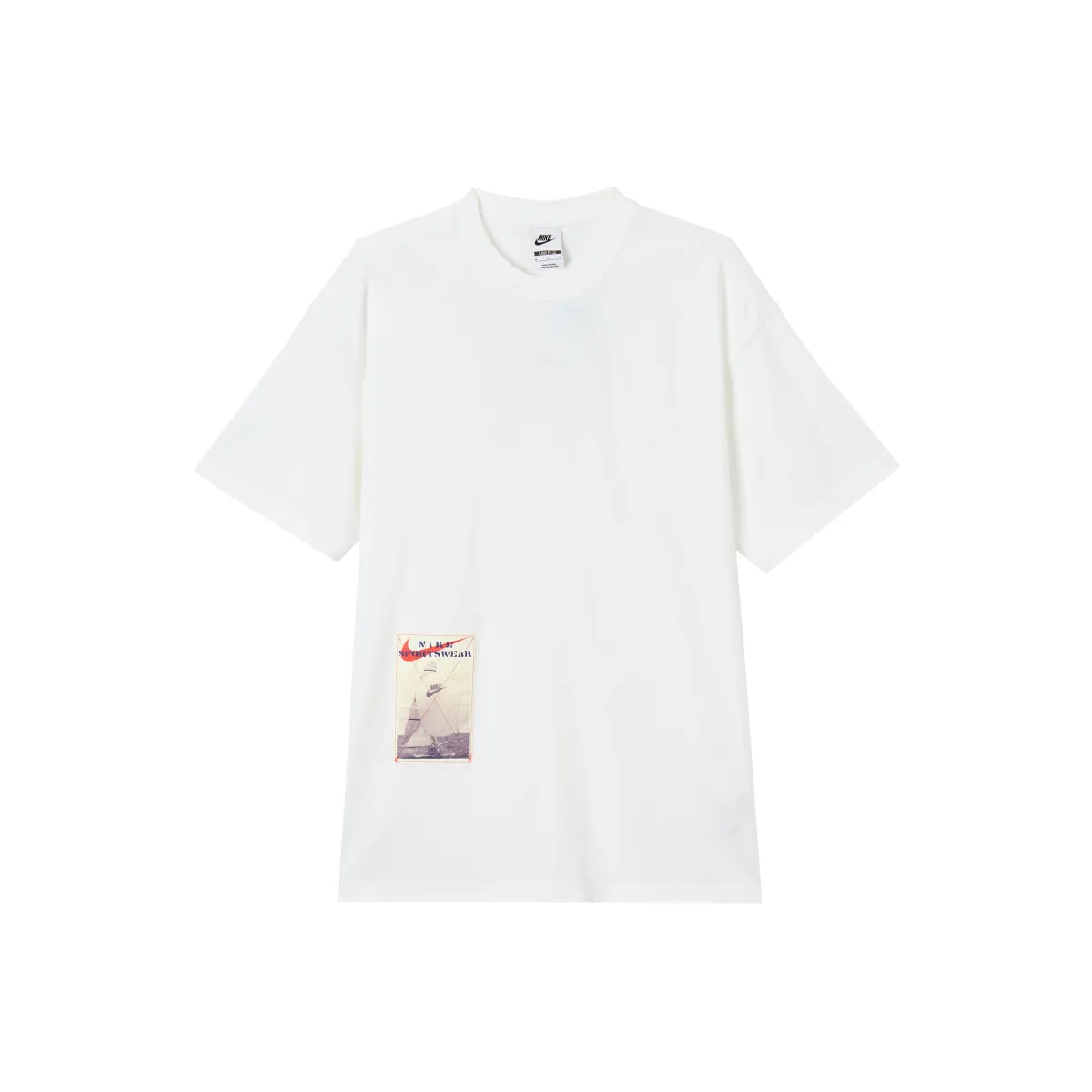 Nike T-Shirts Men's White Crew Neck Moderate