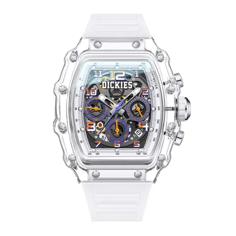 Dickies Galaxy Collection Wrist Watches Quartz Movement Silicone Strap White Dial Unisex