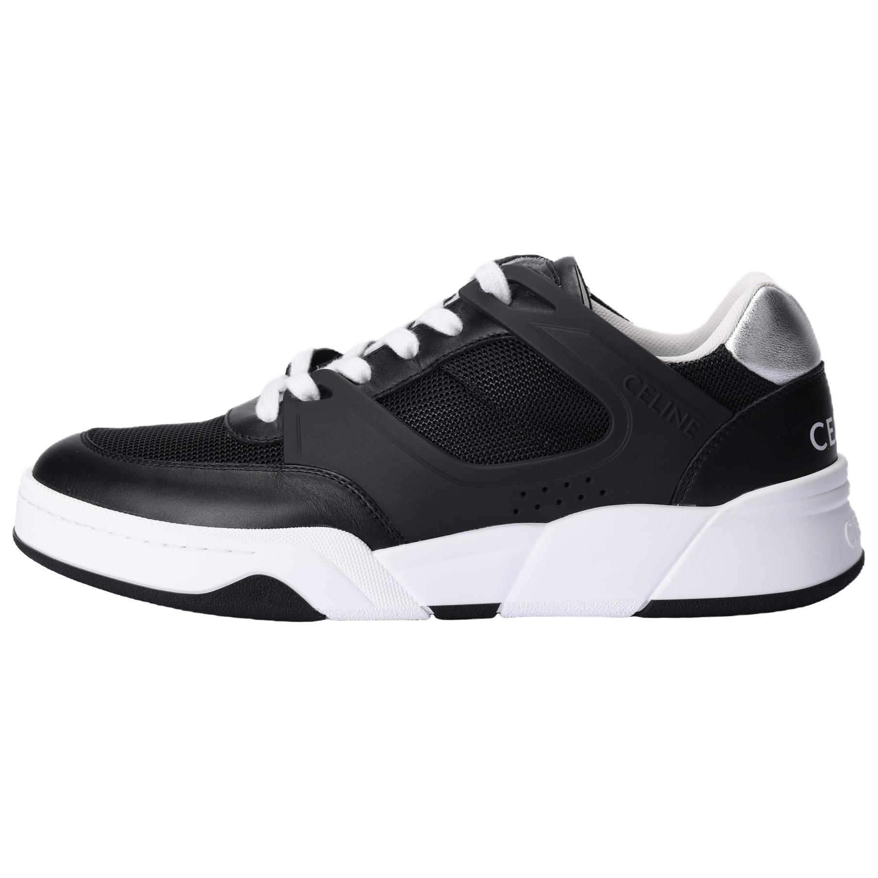 CELINE Cow Leather Low top Skateboard Shoes Men's Black