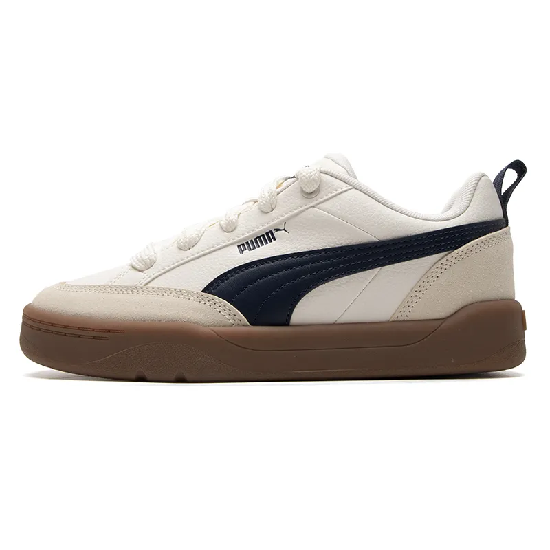 PUMA Park Lifestyle Breathable Low top Skateboard Shoes Unisex White Blue