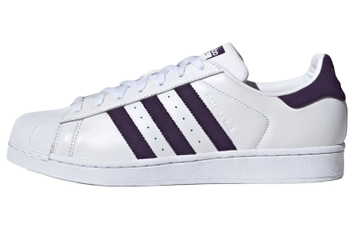 Adidas Originals SUPERSTAR Low top Skateboard Shoes Unisex White Purple