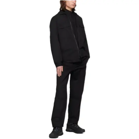 STONE ISLAND Shirts Men's Black Lapel Moderate Other