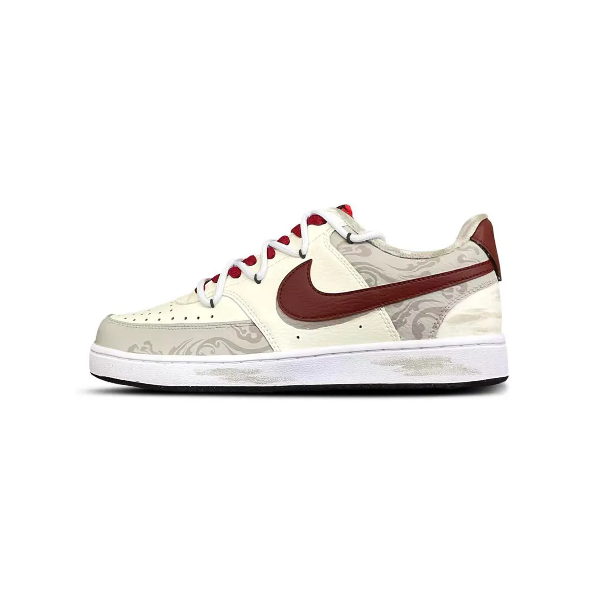 Nike Court Vision 1 Tower Rabbit Coexistence Low top Skateboard Shoes Unisex Red White