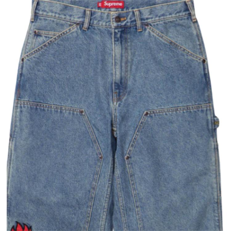 Джинсы Supreme Spitfire SS26 Week17 Double Knee Painter Pant (синие) — фото 10