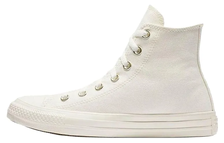 Converse Chuck Taylor All Star Abrasion Resistant High top Canvas Shoes Women's Butter White Gold