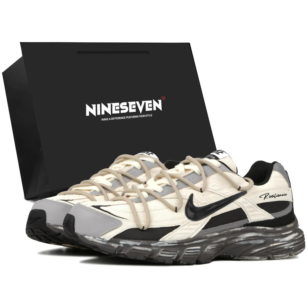 Nike Initiator Cushioning Low top Casual Running Shoes Unisex Khaki