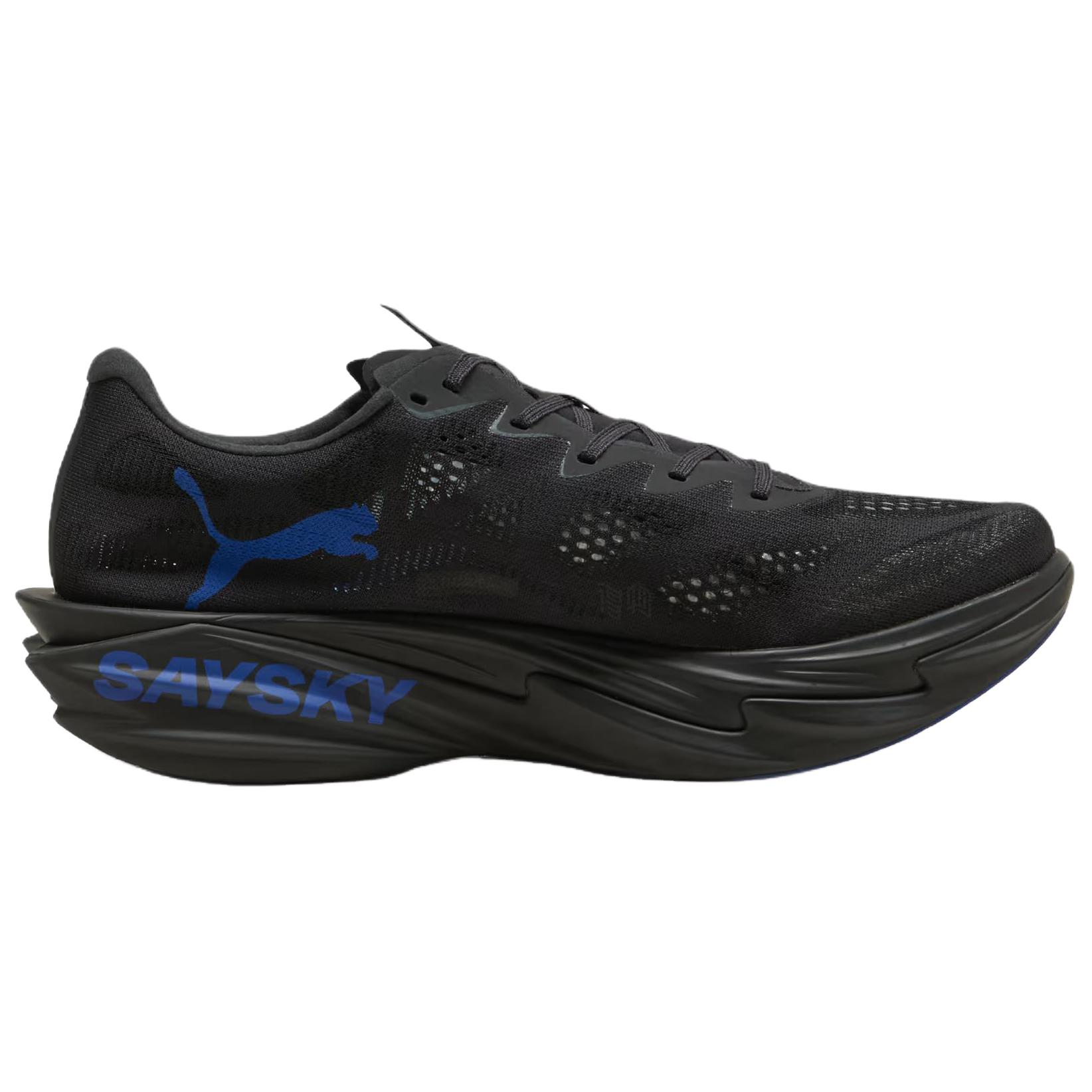 Мужские кроссовки PUMA × saysky Deviate Nitro Elite 4 (черно-синие) — 平淡深灰-鲜艳蓝 — фото 2