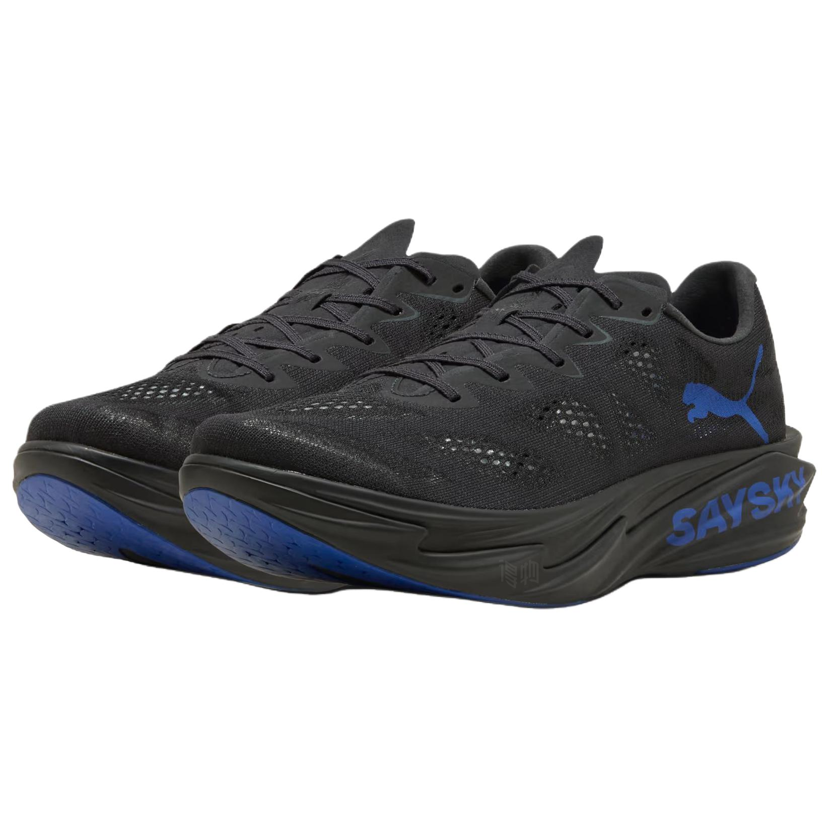 Мужские кроссовки PUMA × saysky Deviate Nitro Elite 4 (черно-синие) — 平淡深灰-鲜艳蓝 — фото 3