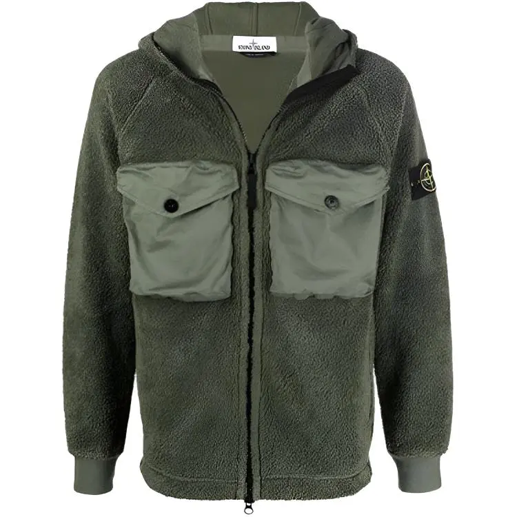 STONE ISLAND FW21 Velvet feel Coat Men's Green