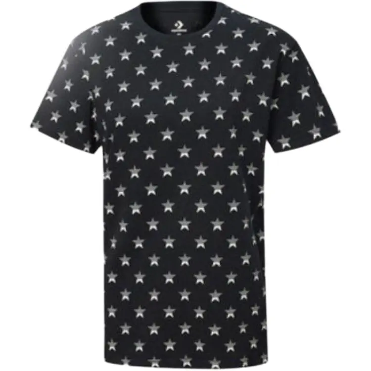 Converse T-Shirts Women's Black Crew Neck Moderate Straight Fit
