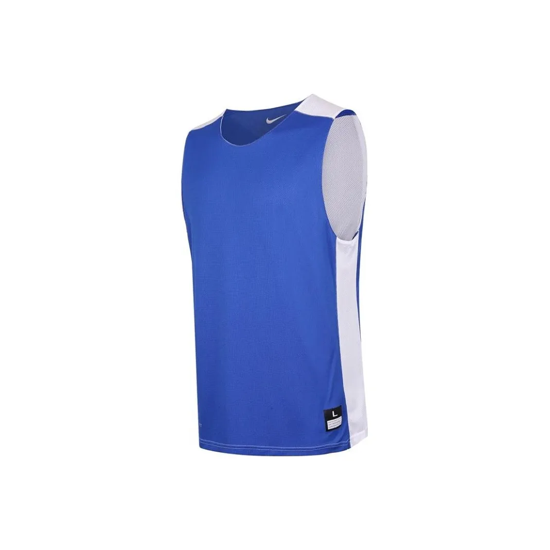 Nike Tank Tops Men's Blue Crew Neck Moderate Straight Fit