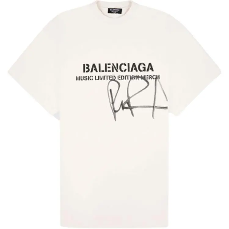 Balenciaga x Rupaul T Shirt Loose Fit Men's Ecru
