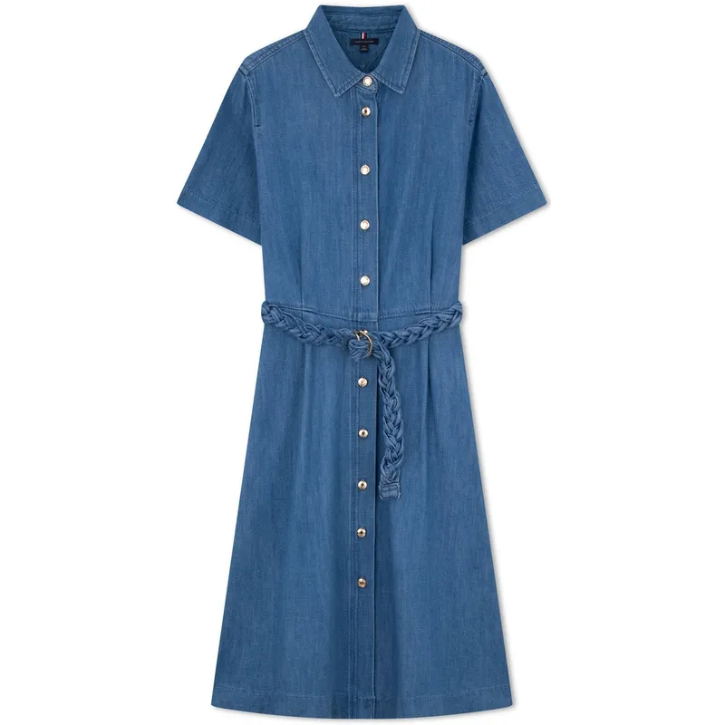 Tommy Hilfiger Short Sleeved Dress Women's Blue