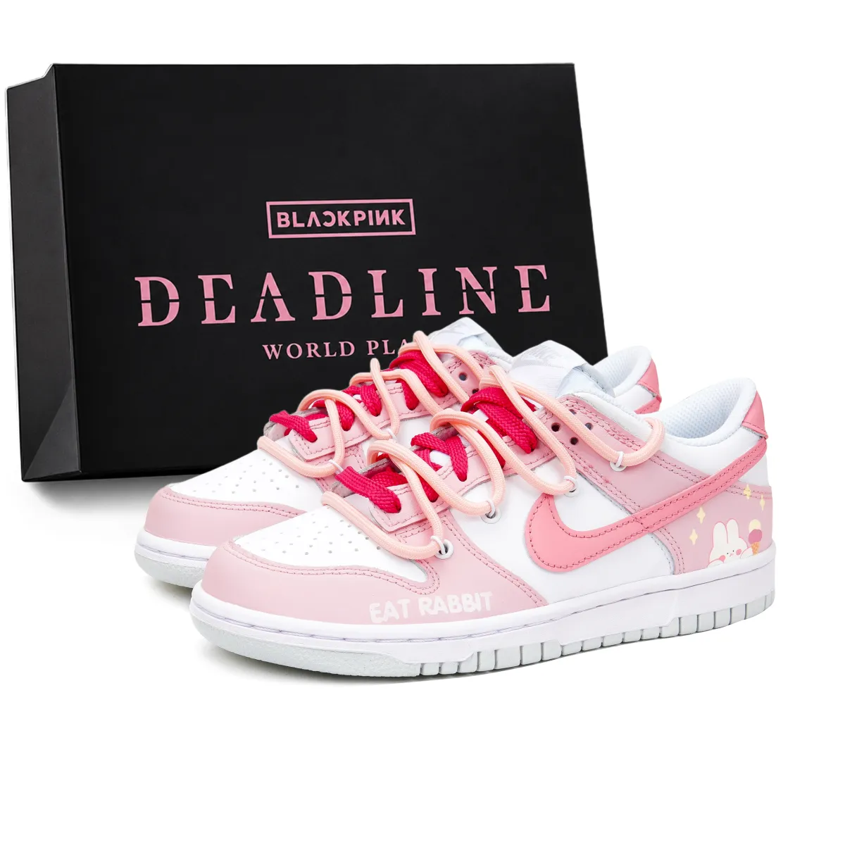 Nike Dunk Sweet Cone Rabbit Slip Resistant Abrasion Resistant Low top Skateboard Shoes Women's Fuchsia