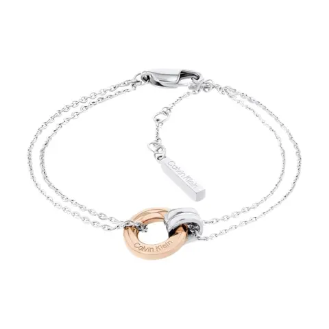 CALVIN KLEIN Steel Instagram Style, Niche Luxury, Premium Aesthetic Versatile, Bracelet Women's Steel Color Rose Gold