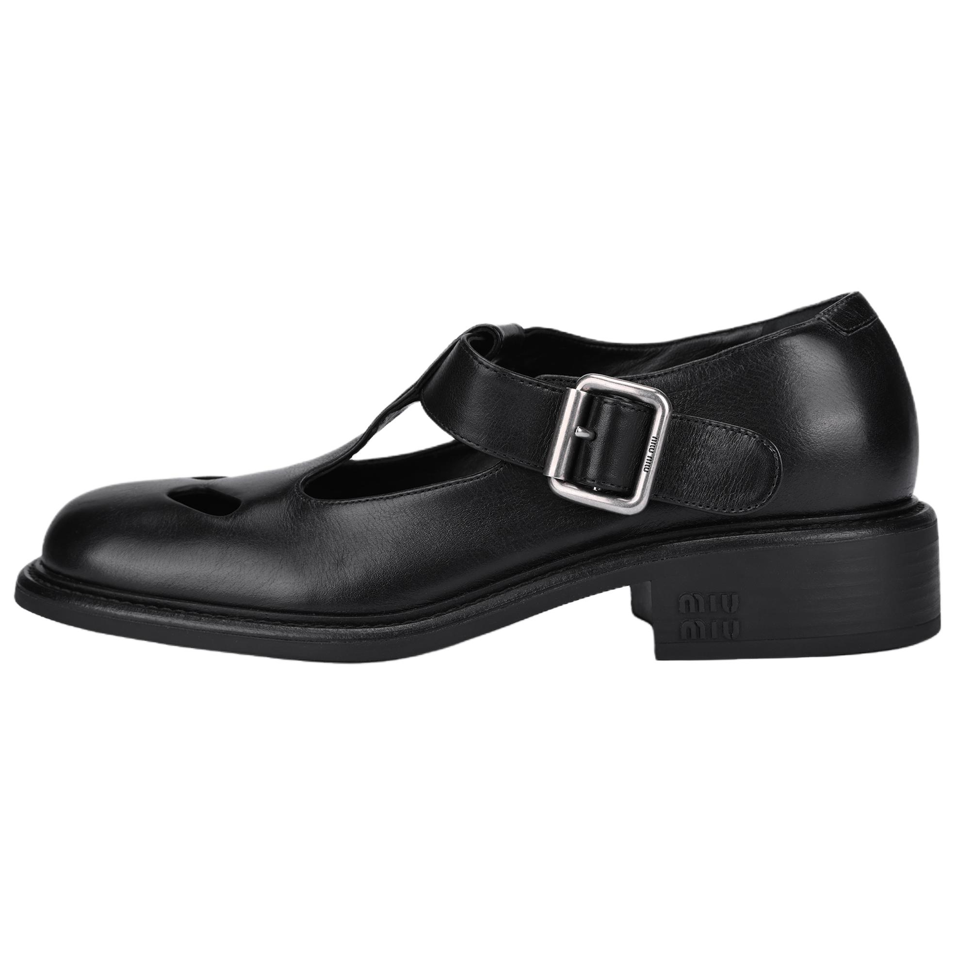 MIU MIU Loafers 3cm Women's Black