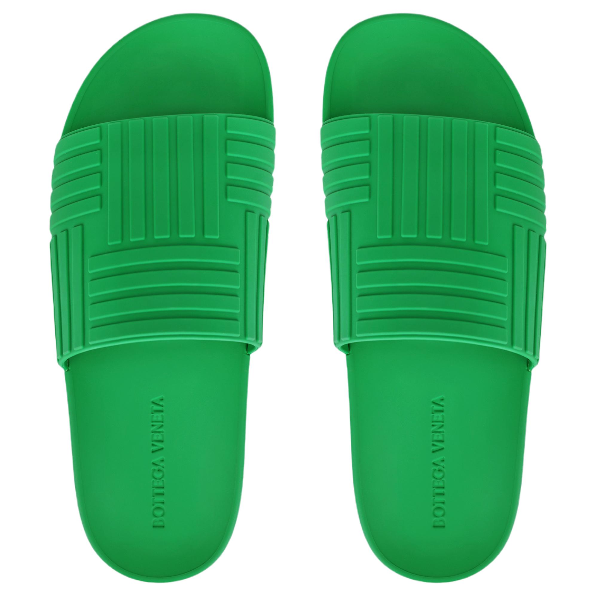 Bottega Veneta Slider Flat Slide Slippers Men's Green