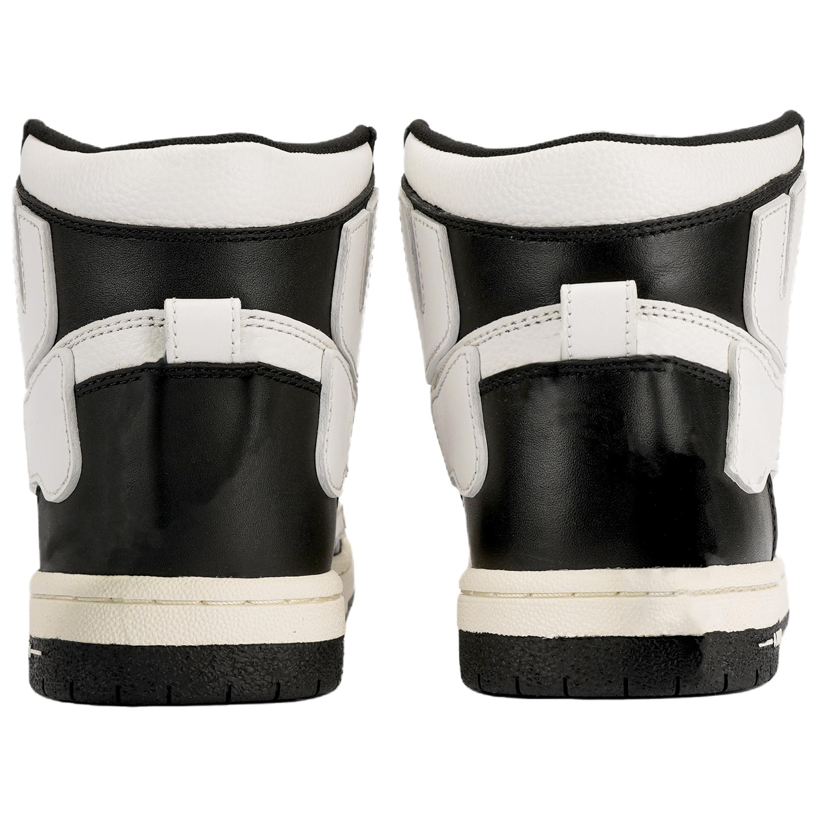 AMIRI Skel Top Leather Lace Up High top Stylish Skateboarding Shoes Men's White Black