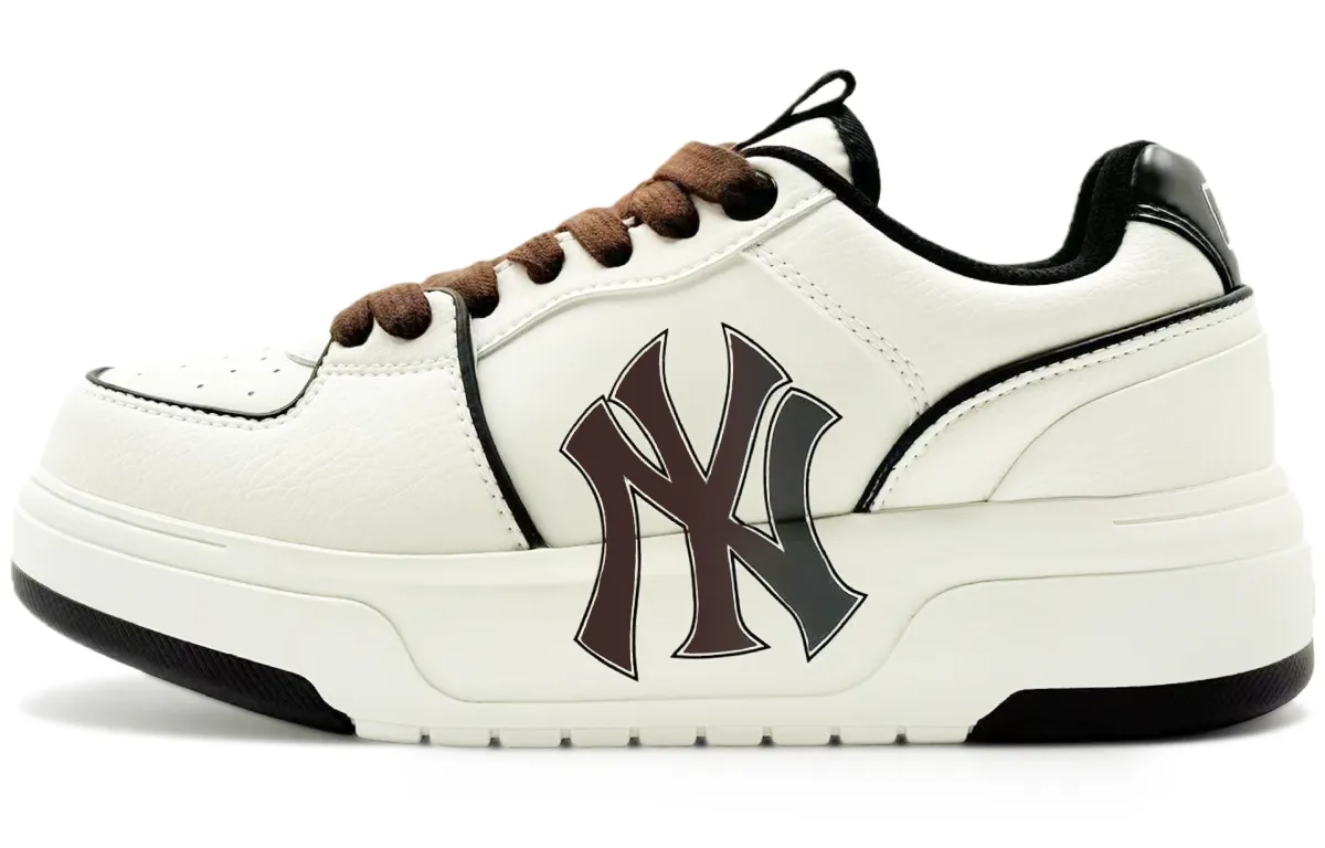 MLB Chunky Liner Abrasion Resistant Low top Skateboard Shoes Unisex Gray Brown