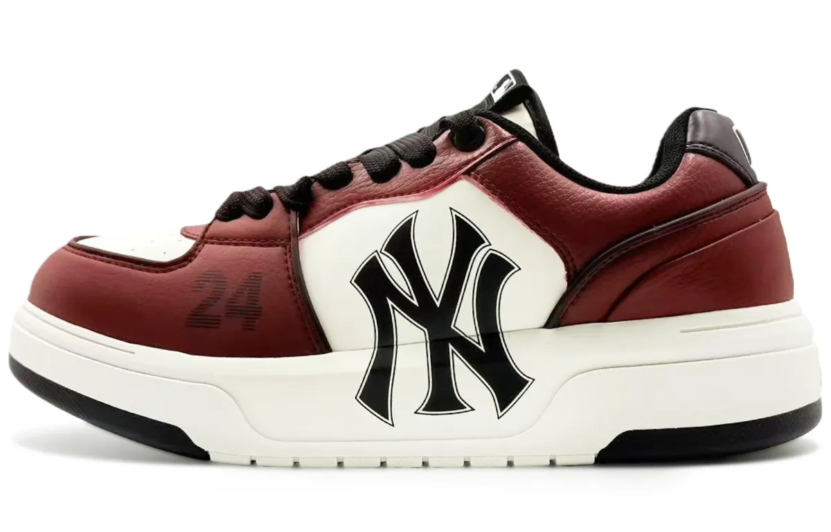 MLB Chunky Liner Abrasion Resistant Low top Skateboard Shoes Unisex Vintage Red