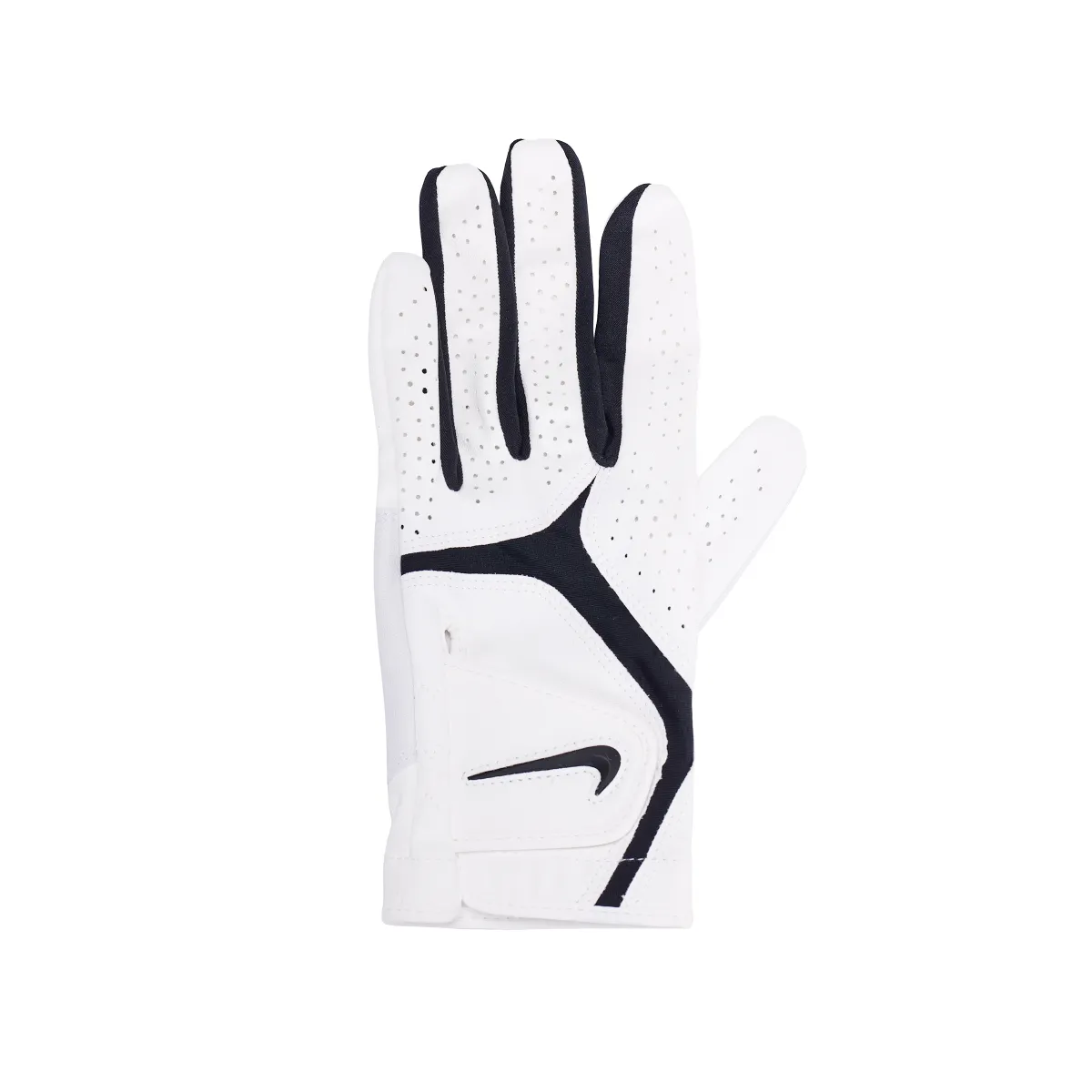 Nike Polyester, Synthetic Leather Gloves Unisex Gray White