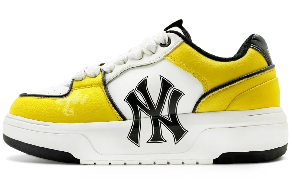 MLB Chunky Liner Abrasion Resistant Low top Skateboard Shoes Unisex Yellow