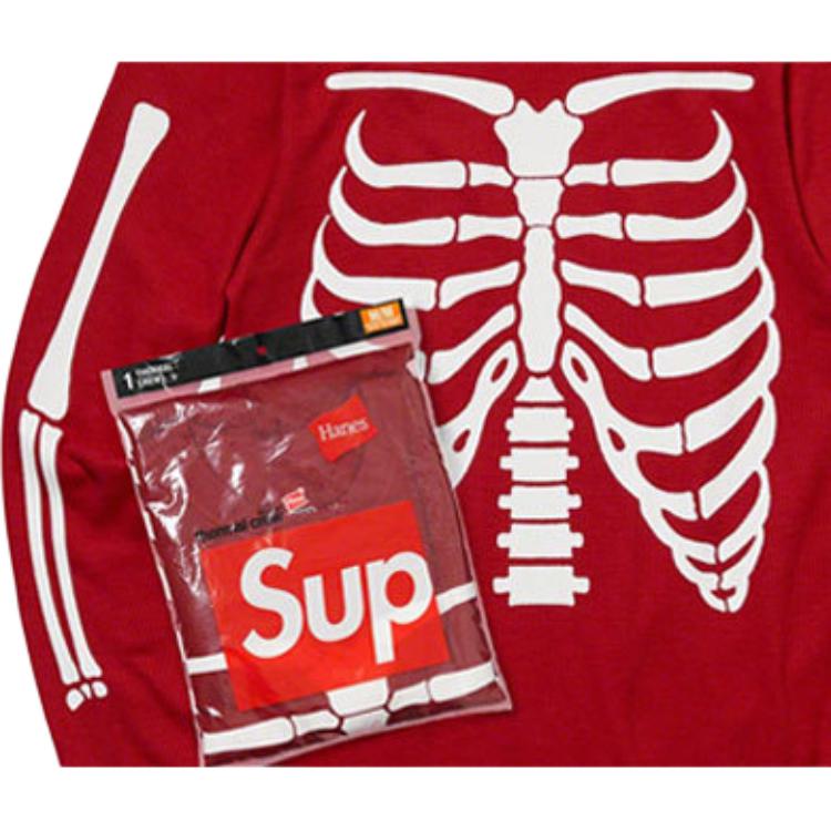 Футболка Supreme x Hanes x Bones Thermal Crew sup-fw21-337