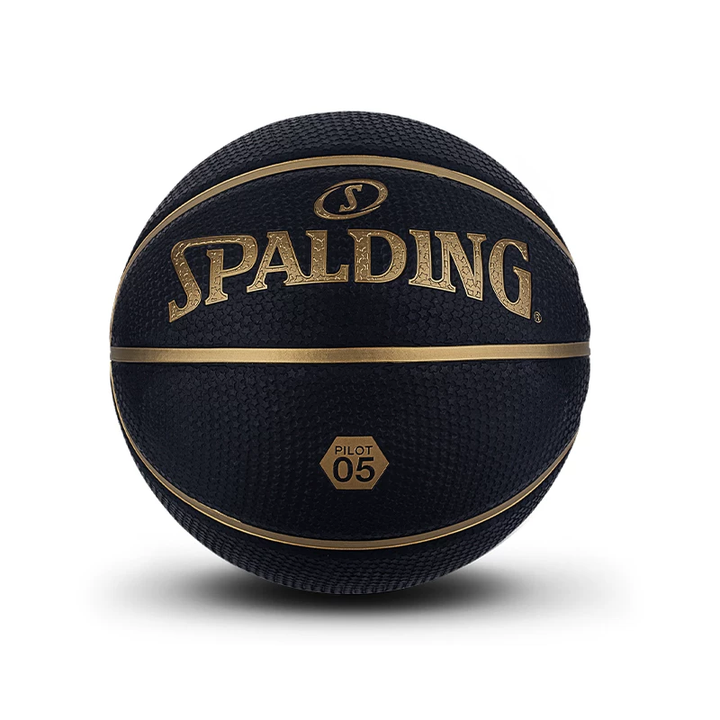 SPALDING Pilot Collection 85 010Y Rubber Basketball PILOT 05 Dark Blue/Black Gold Training Competition Unisex