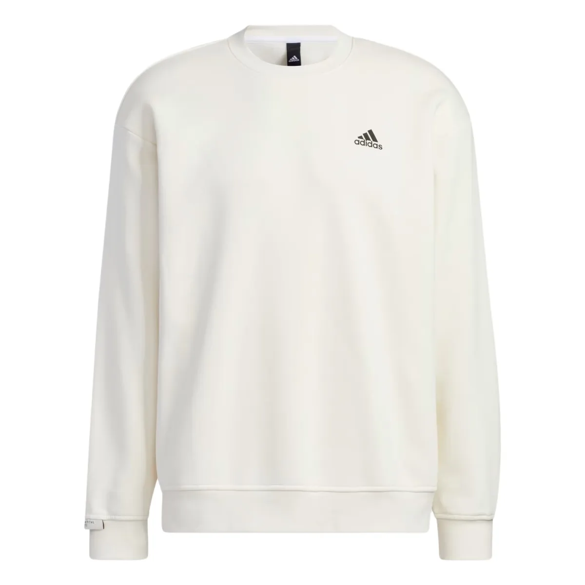 Adidas LABEL Solid Color Logo Printed Pattern Crew Neck Fleece Lined Pullover Couple's Long Sleeved Sweatshirt Unisex