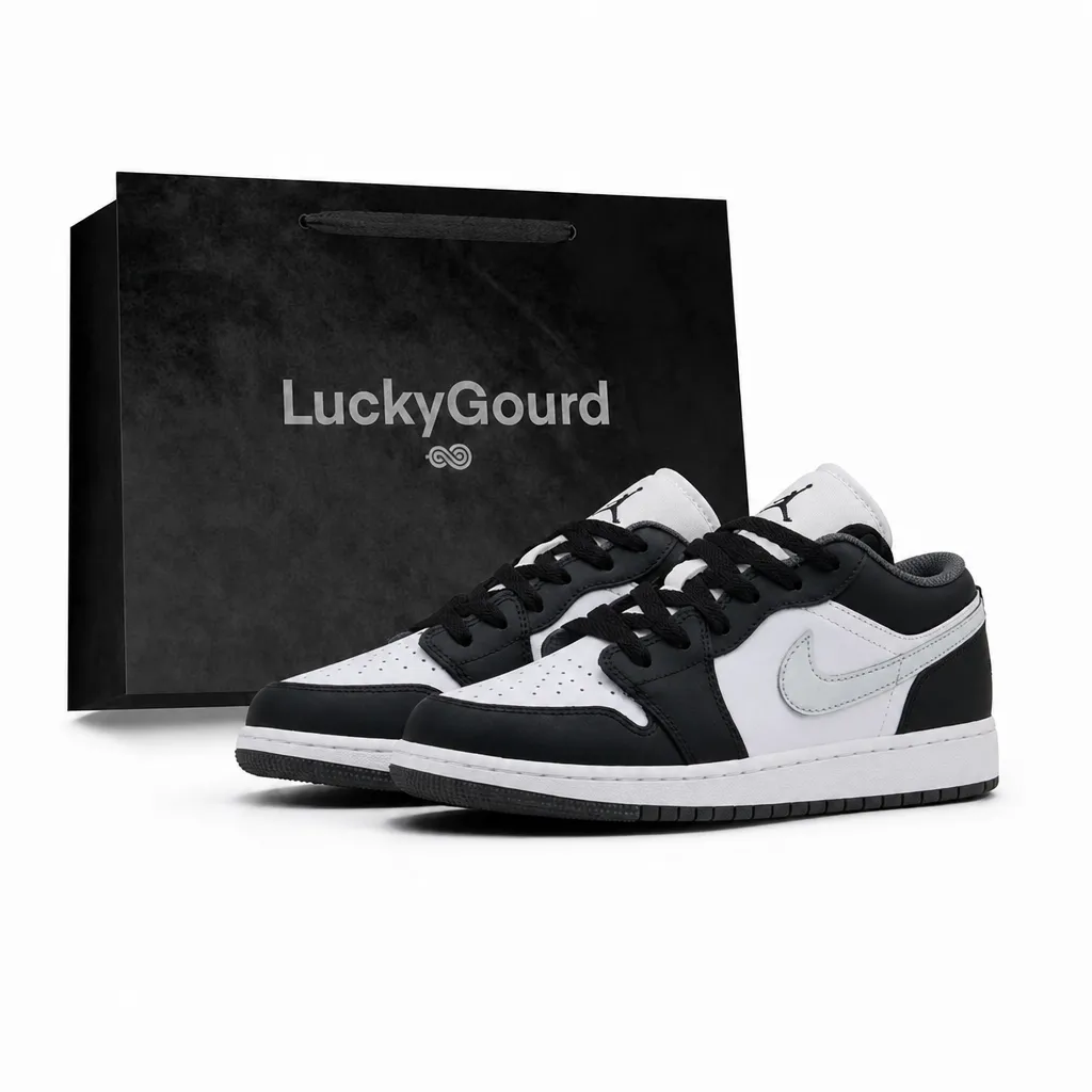 Jordan Air Jordan 1 Comfortable Cushioning, Wear Resistant Low top Vintage Basketball Shoes Unisex Dark Gray