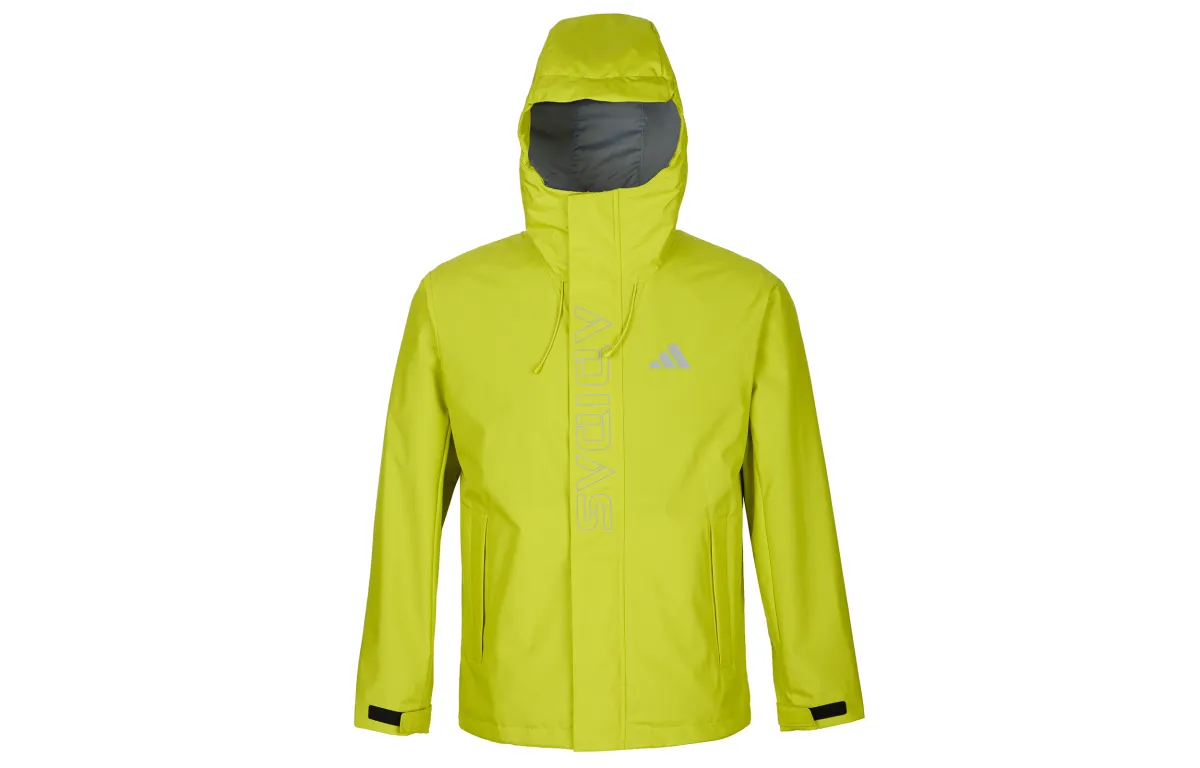 Adidas Casual Jackets Unisex Dark Yellow Green Hooded (Non-detachable) Moderate