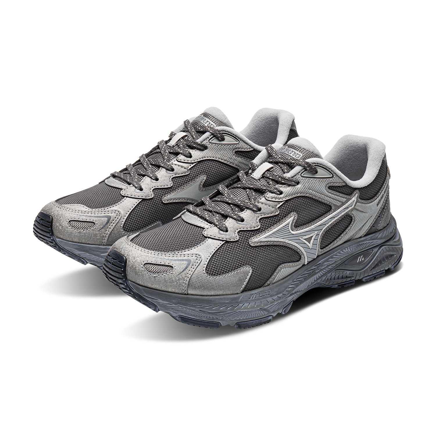 Кроссовки Mizuno Racer S (темно-серые) — 深灰色/暗银色 — фото 4